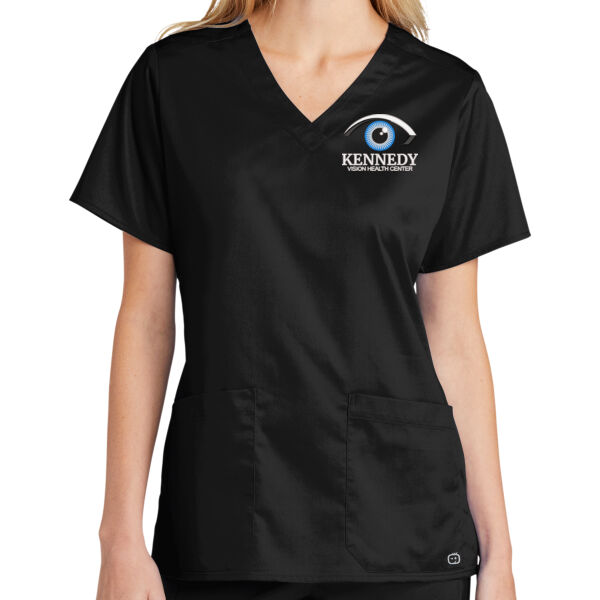 Wink® Women’s WorkFlex™ V-Neck Top - Embroidered Logo Thumbnail