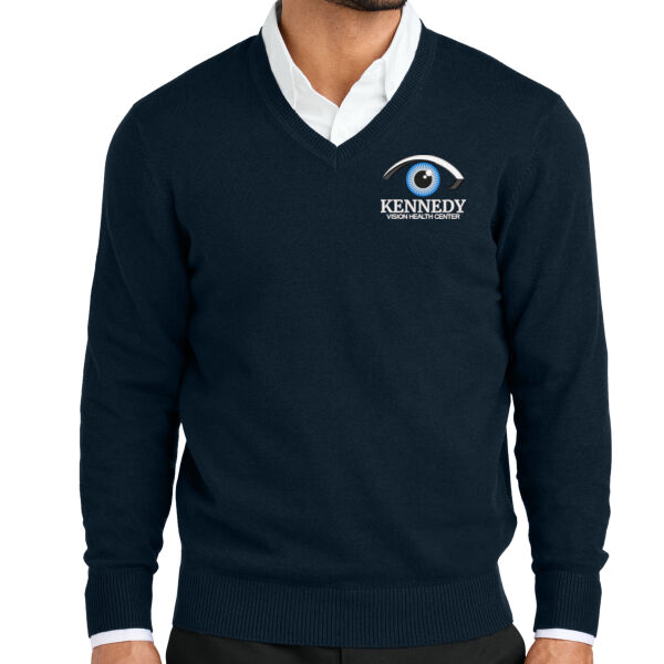 Port Authority® Easy Care V-Neck Sweater - Embroidered Logo Thumbnail