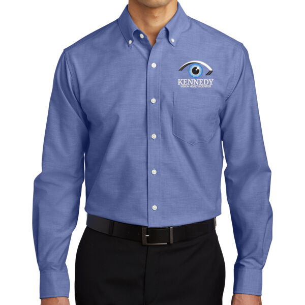 Port Authority® SuperPro™ Oxford Shirt - Embroidered Logo Thumbnail