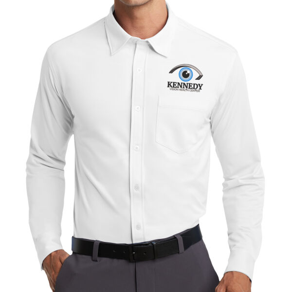 Port Authority® Dimension Knit Dress Shirt - Embroidered Logo Thumbnail