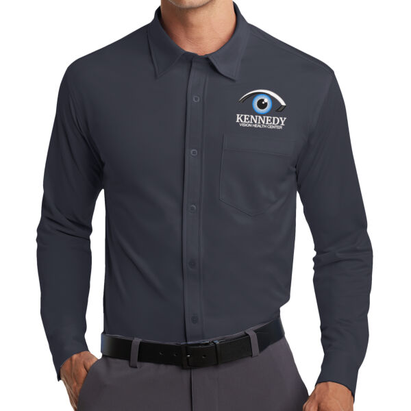Port Authority® Dimension Knit Dress Shirt - Embroidered Logo Thumbnail