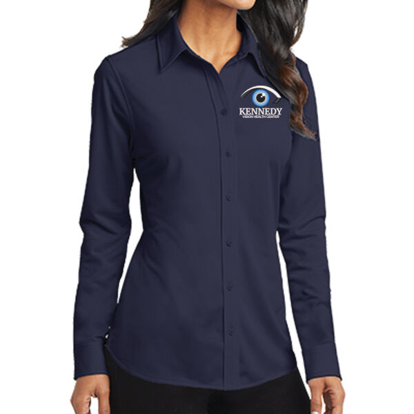 Port Authority® Women's Dimension Knit Dress Shirt - Embroidered Logo Thumbnail
