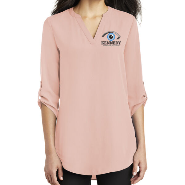 Port Authority ® Women's 3/4-Sleeve Tunic Blouse - Embroidered Logo Thumbnail