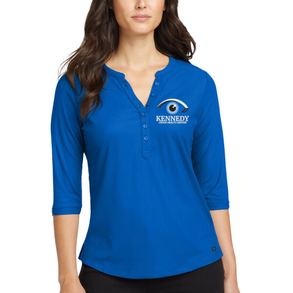 OGIO® Women's Jewel Henley - Embroidered Logo Thumbnail