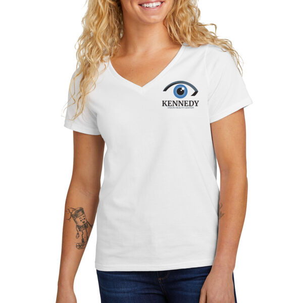 Volunteer Knitwear™ Women’s Daily V-Neck Tee - Printed Logo Thumbnail