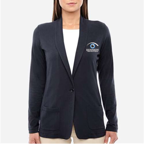 Devon & Jones - Women's Perfect Fit Shawl Collar Cardigan - Embroidered Logo Thumbnail