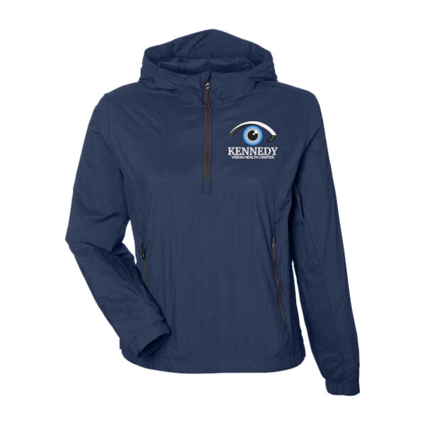 North End - Women's Aura Lightweight Packable Anorak - Embroidered Logo Thumbnail