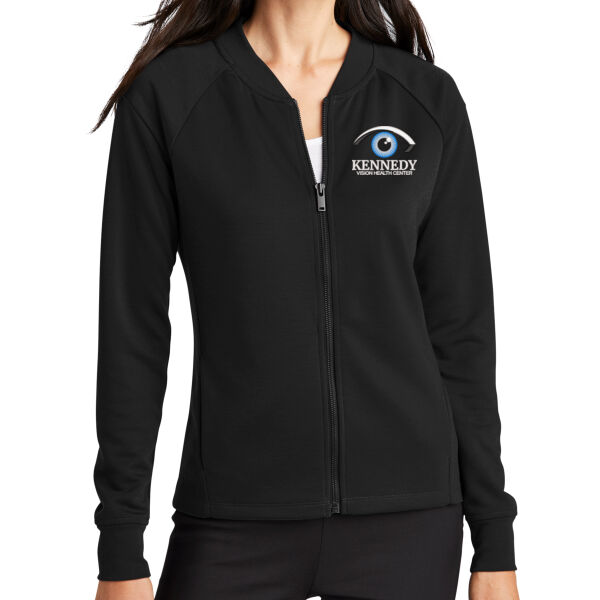 Mercer+Mettle® Women's Double-Knit Bomber - Embroidered Logo Thumbnail