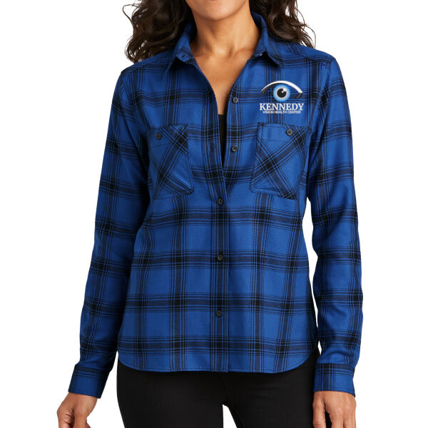 Port Authority - Women's Plaid Flannel Shirt - Embroidered Logo Thumbnail