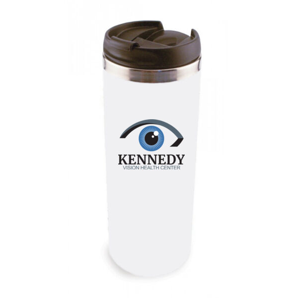 14oz Stainless Steel Tumbler w/ Lid - Sublimated Logo Thumbnail