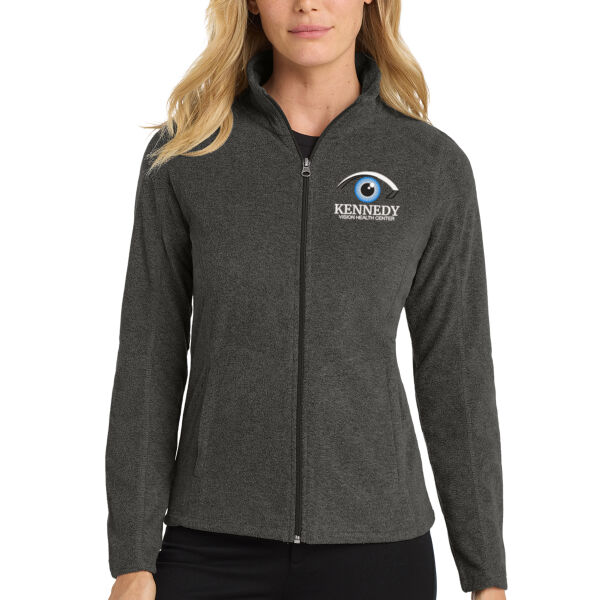 Port Authority - Women's Heather Microfleece Full-Zip Jacket - Embroidered Logo Thumbnail