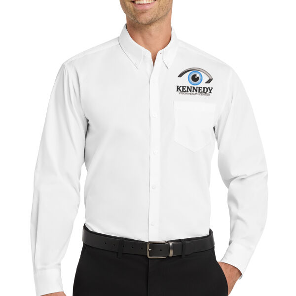Port Authority - Tall Long Sleeve Carefree Poplin Shirt - Embroidered Logo Thumbnail