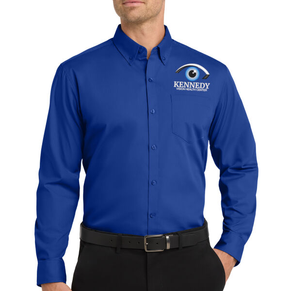 Port Authority - Tall Long Sleeve Carefree Poplin Shirt - Embroidered Logo Thumbnail