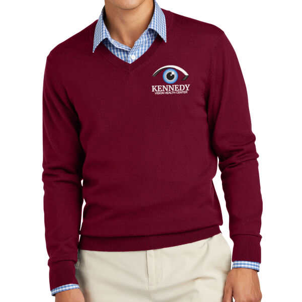 Brooks Brothers - Washable Merino V-Neck Sweater - Embroidered Logo Thumbnail