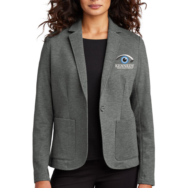 Mercer+Mettle - Women's Relaxed Knit Blazer - Embroidered Logo Thumbnail