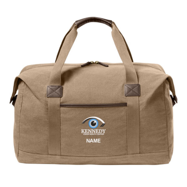 Port Authority® Washed Canvas Duffel - Embroidered Logo **Add Name For $5** Thumbnail