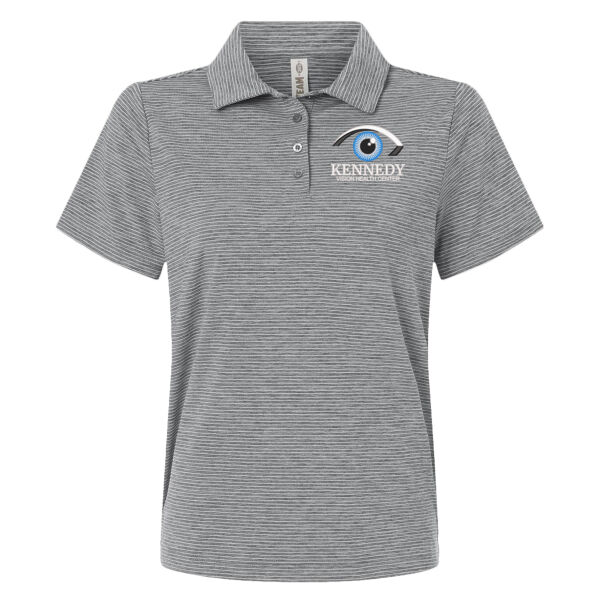 Team 365 - Women's Relay Heathered Stripe Polo - Embroidered Logo Thumbnail