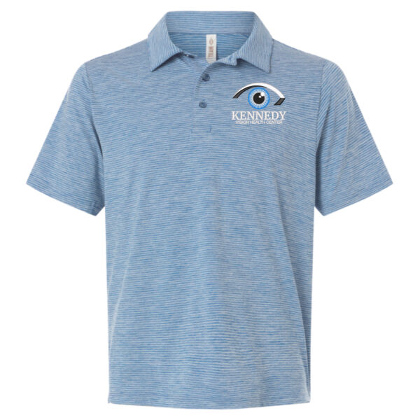 Team 365 - Men's Relay Heathered Stripe Polo - Embroidered Logo Thumbnail